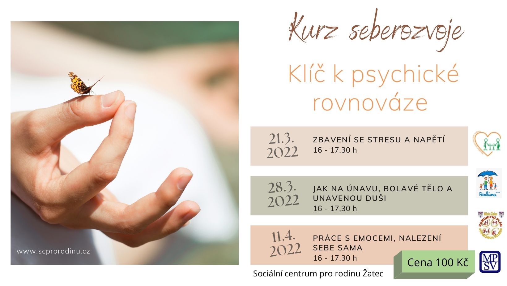 Kurz seberozvoje Klíč k psychické Rovnováze Sociální centrum pro rodinu Žatec